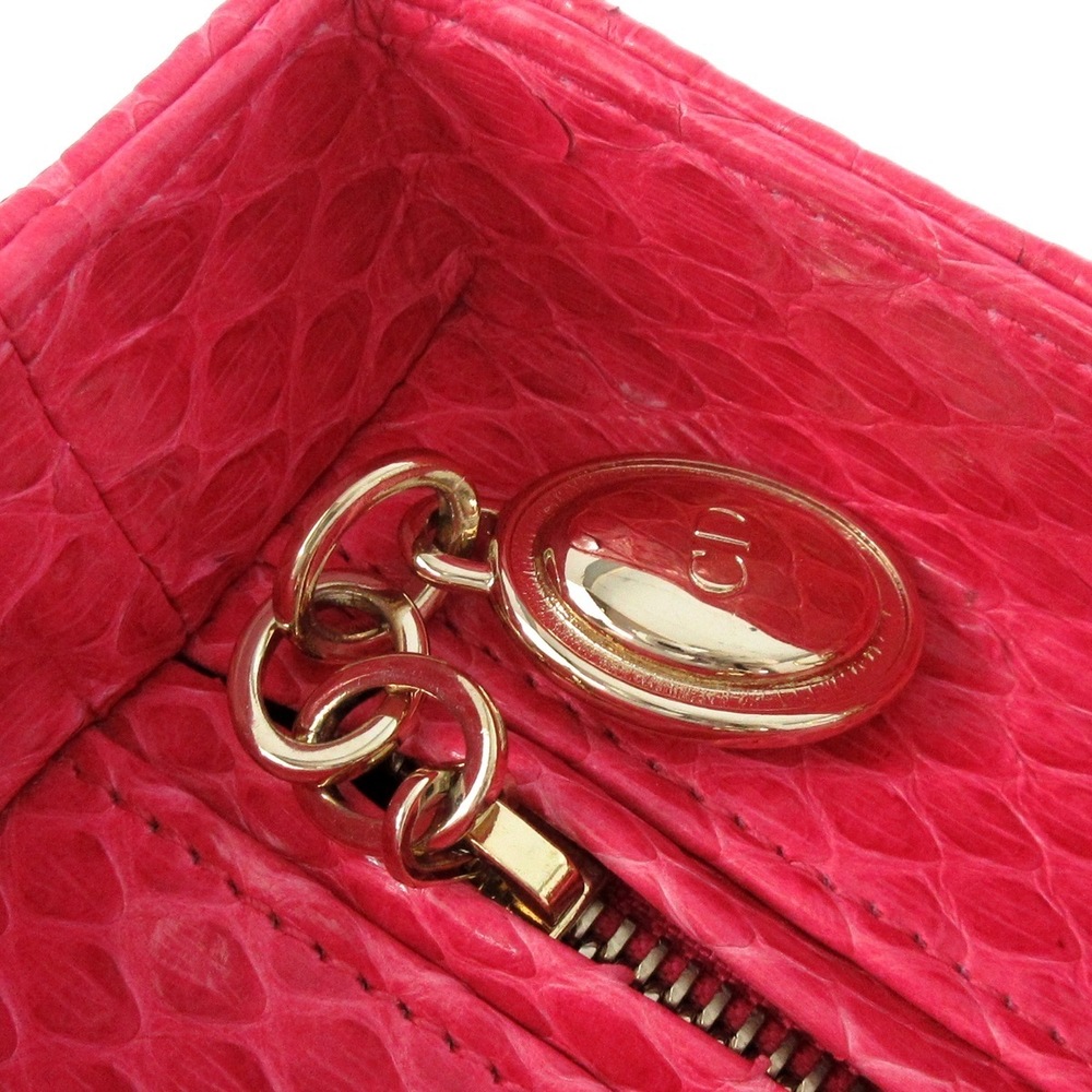 Dior Large Pink Python Handbag  Lady - Picture 10 of 15